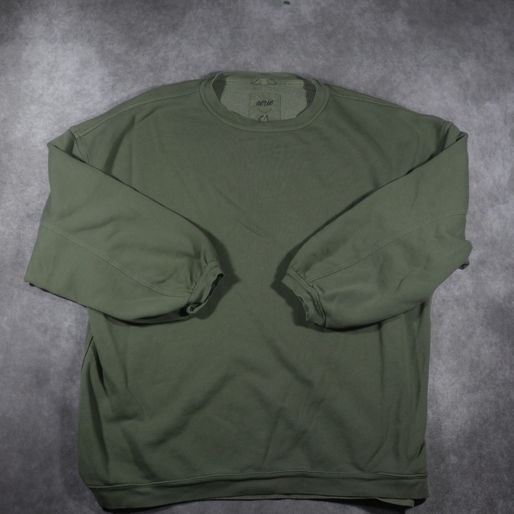 Aerie Olive Green Oversized Lounge Sweatshirt